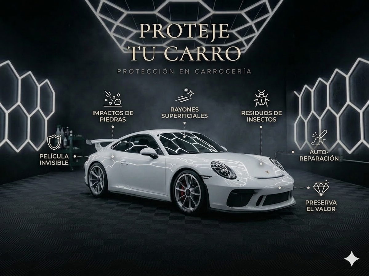 Infografía PPF — Cómo funciona la película de protección de pintura
